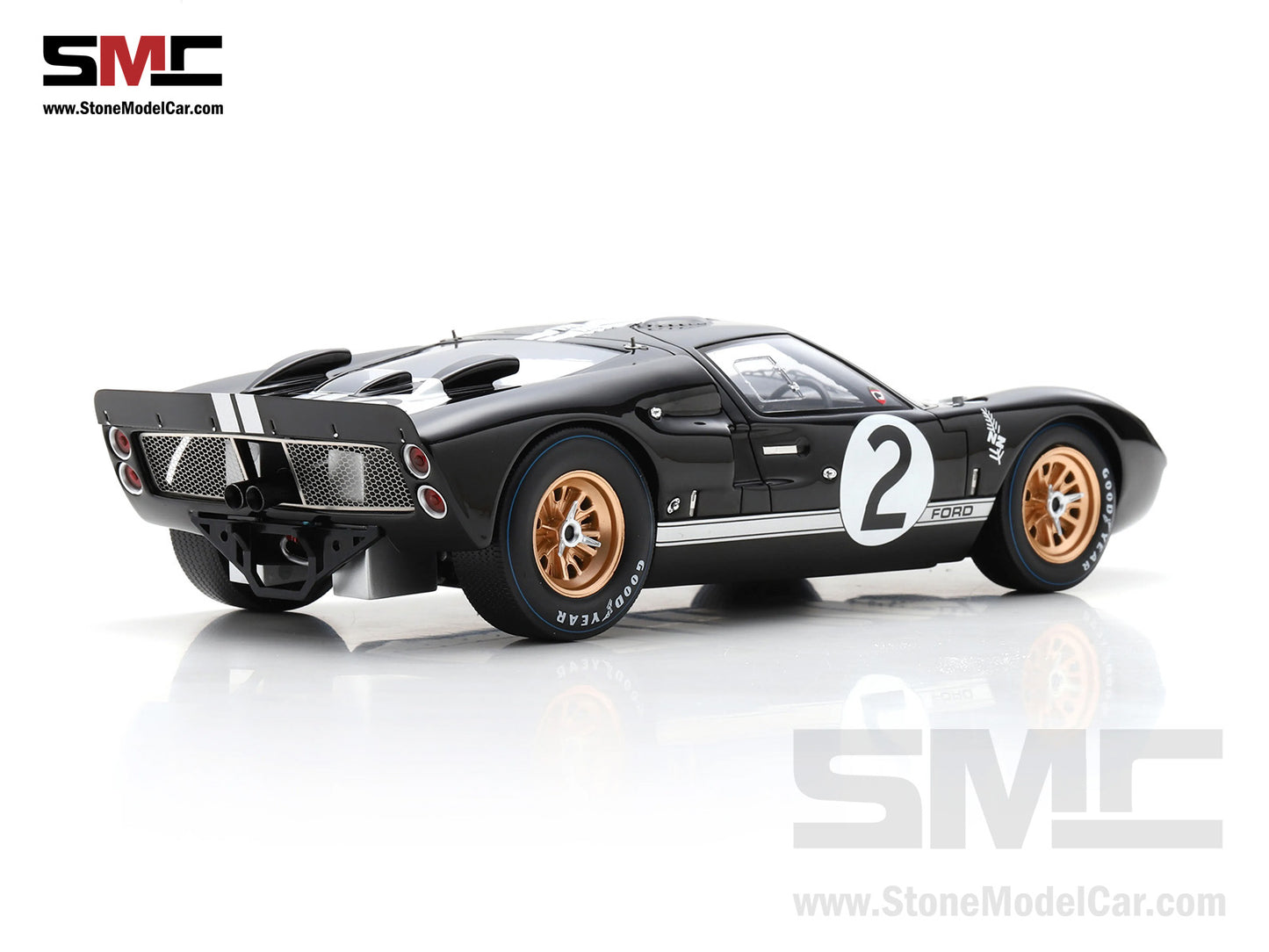 24h Le Mans 1966 Winner Shelby American Ford GT40 MK II #2 B. McLaren - C. Amon 1:18 Spark 18LM66