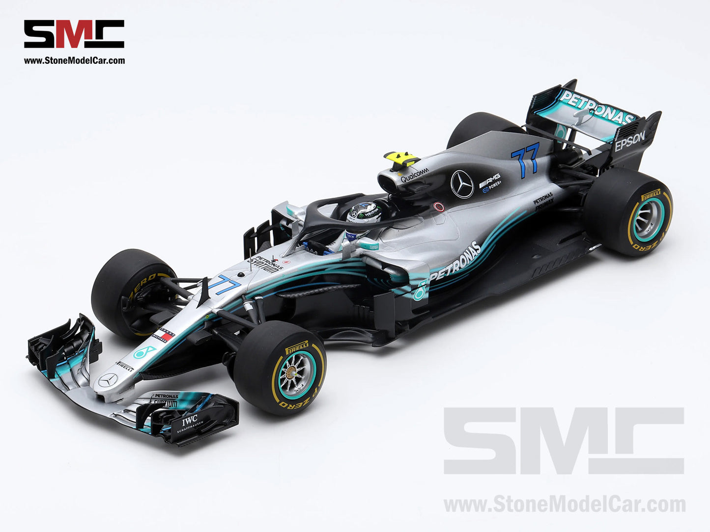 Mercedes AMG F1 W09 #77 Valtteri Bottas Chinese GP 2nd 2018 100th GP 1:18 Spark 18S344