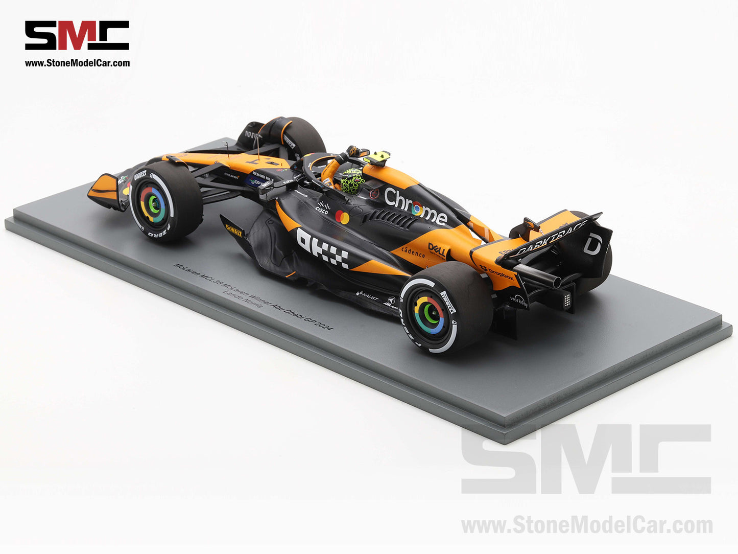 McLaren F1 MCL38 #4 Lando Norris Abu Dhabi GP 2024 Winner 1:18 Spark 18S665