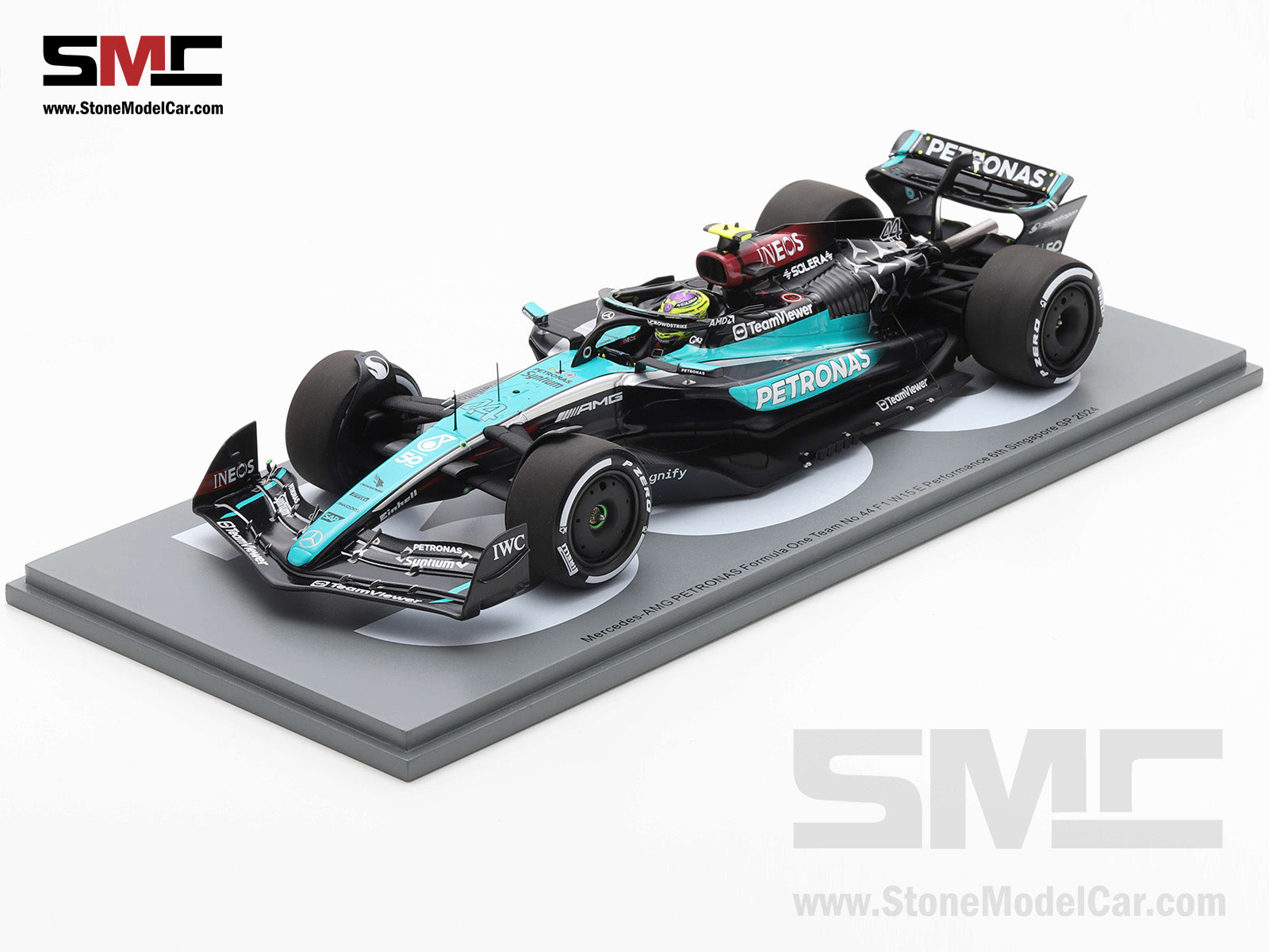 スパーク 1/43 メルセデスW15 シンガポールGP 2024 L.ハミルトン Mercedes F1 W15 #44 7x World Champion Lewis Hamilton Singapore GP