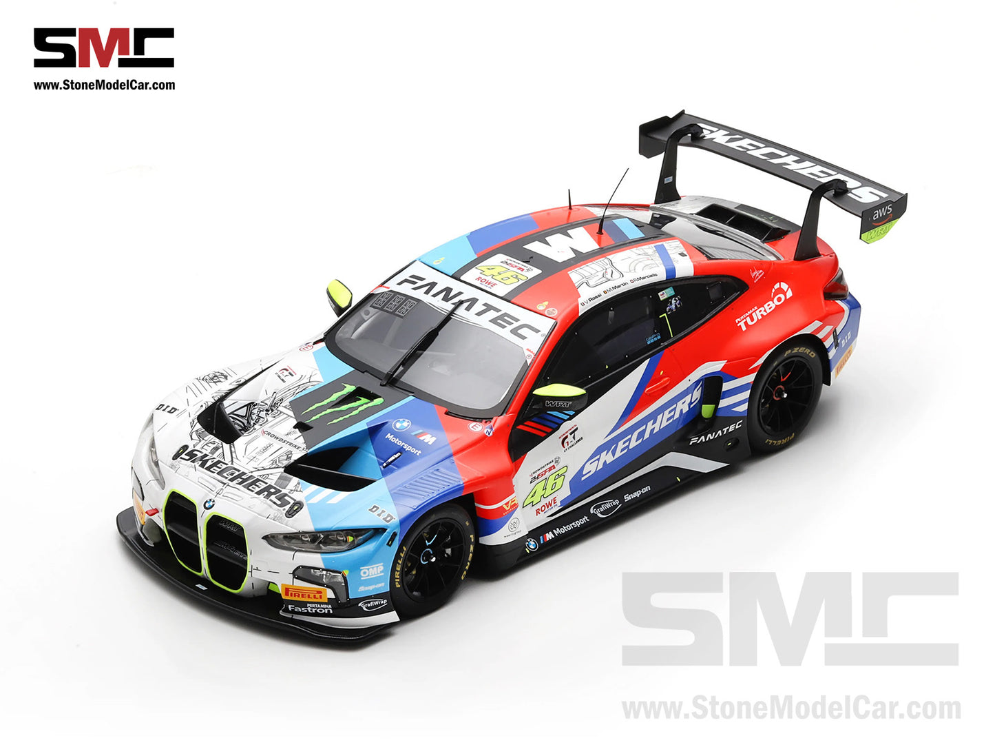 BMW M4 GT3 No.46 R. Marciello - M. Martin - V. Rossi Team WRT 24H Spa 2024 1:18 Spark 18SB069
