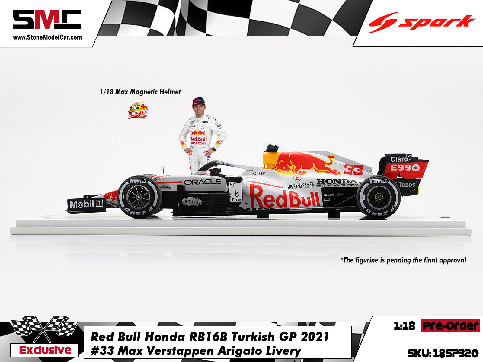 Pre-Order] Red Bull F1 RB16B #33 Max Verstappen 2021 World