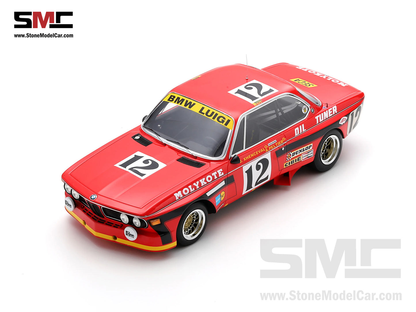 BMW 3.0CSi No.12 J. Xhenceval - A. Peltier - P. Dieudonne Winner 24H Spa 1974 1:18 Spark 18SPA1974