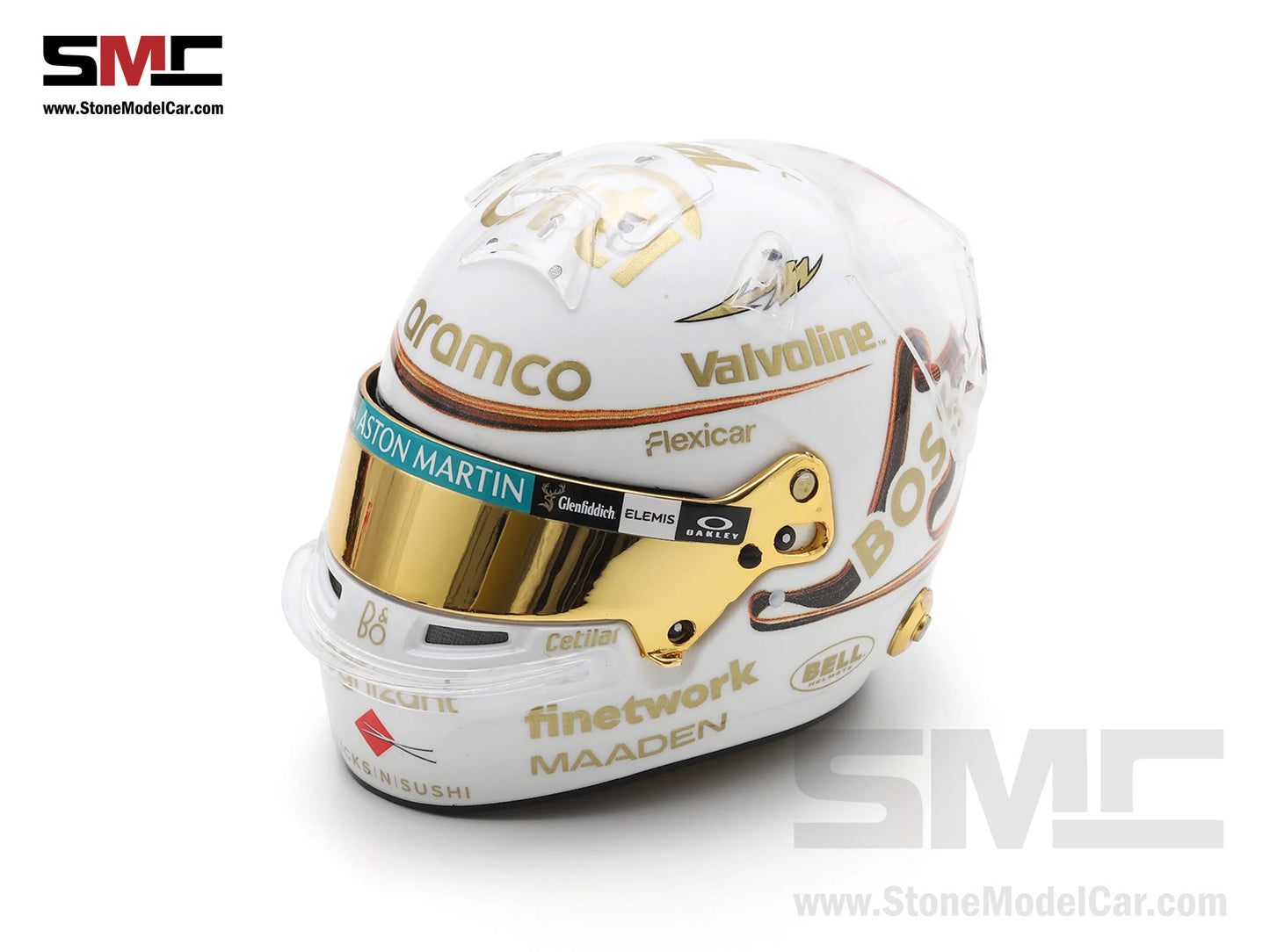Aston Martin F1 AMR25 #14 Fernando Alonso Chinese GP 2025 Spark 1:5 Miniature Helmet