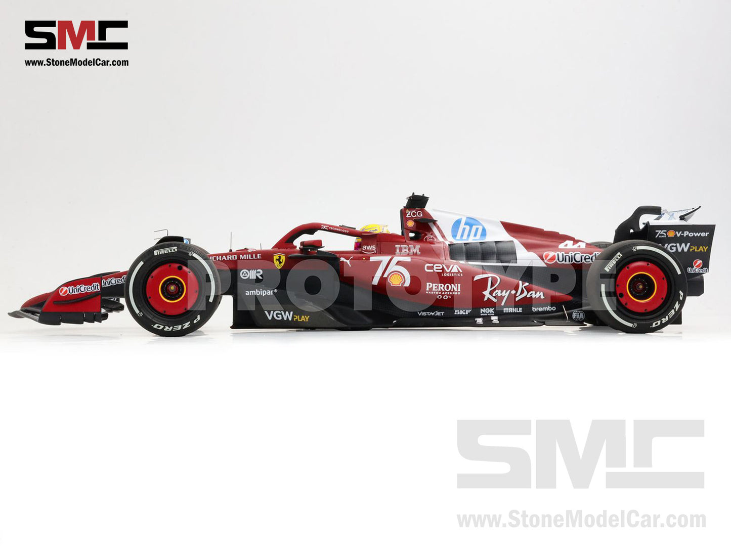 Ferrari F1 SF-25 #44 Lewis Hamilton Monaco GP 2025 Shell Special Livery BBR 1:12 BBR1227C44
