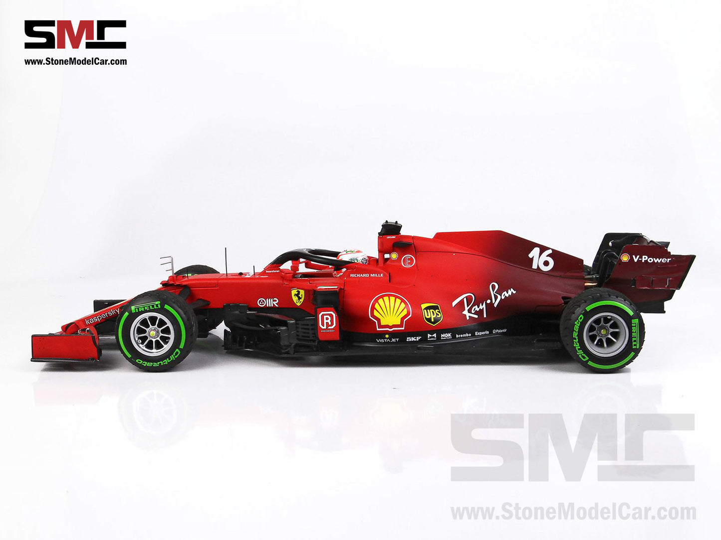 Ferrari F1 SF21 #16 Charles Leclerc Emilia Romagna GP 2021 1:18 BBR Intermediate Tires