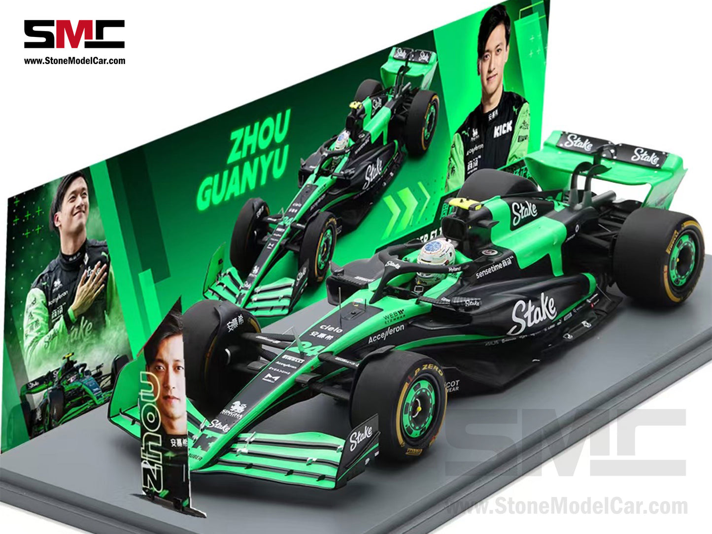 Stake F1 KICK Sauber C44 #24 Zhou Guanyu Chinese GP Home Race 2024 Spark 1:18 Special