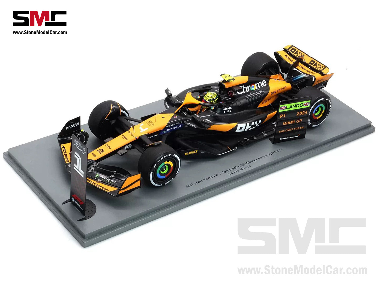 McLaren F1 MCL38 #4 Lando Norris Miami GP 2024 1st Career Win 1:18