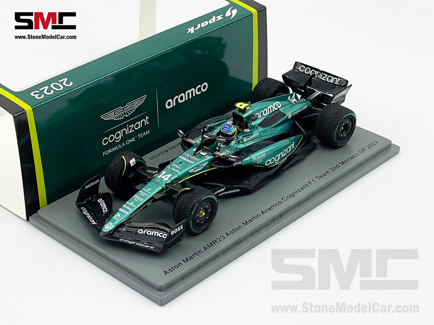 Aston Martin F1 AMR23 #14 Fernando Alonso Monaco GP 2nd 2023 1:43 Spark S8585