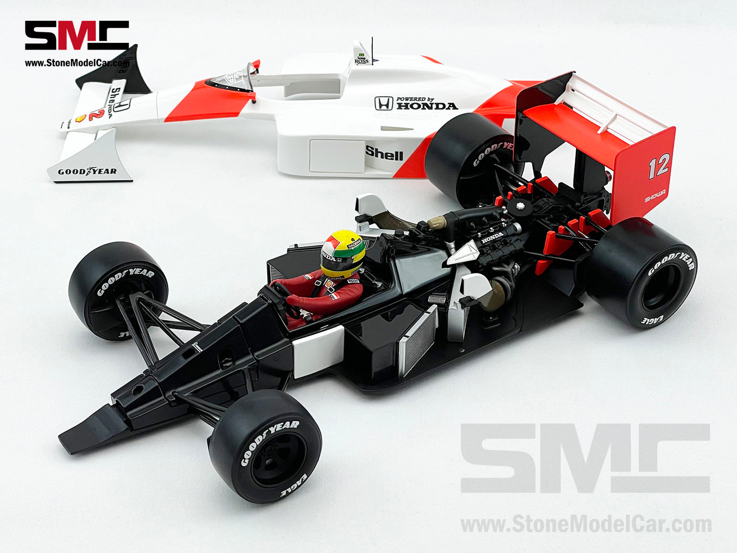 Mclaren MP4/4 #12 Ayrton Senna 1988 F1 World Champion 1:18 Premium X Full Open