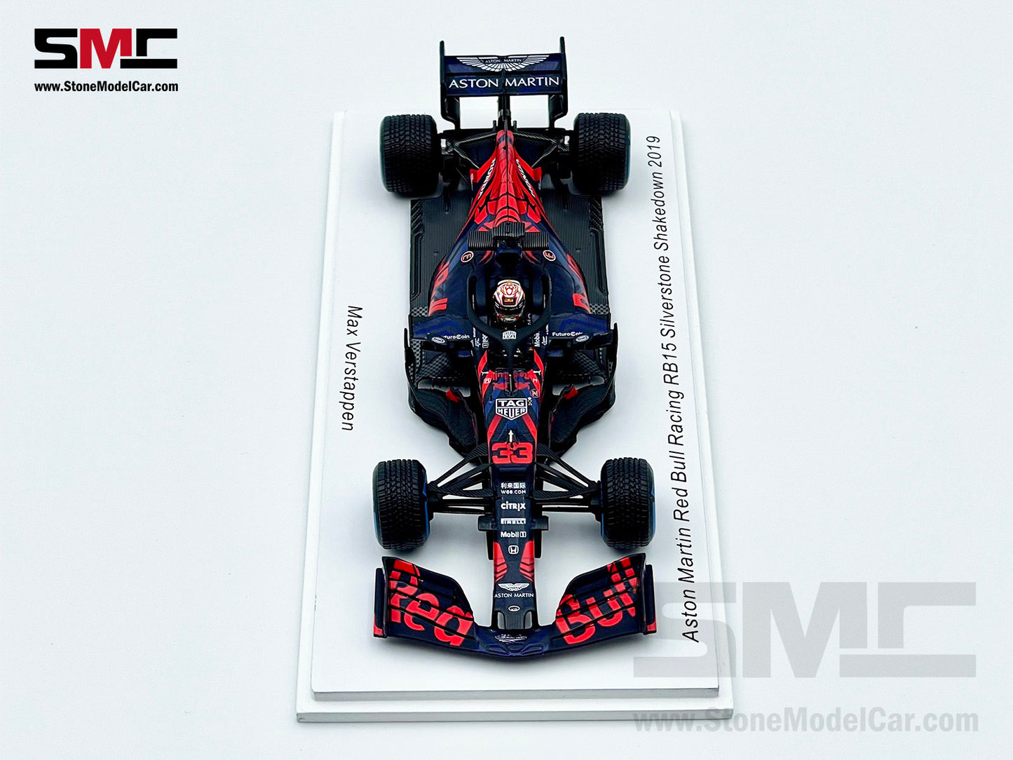 1:43 Spark Red Bull F1 RB15 33 Max Verstappen Silverstone Circuit Shakedown 2019