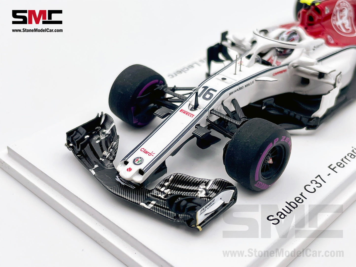 1:43 Spark Alfa Romeo C37 #16 Charles Leclerc Azerbaijan 6th 2018 1st F1 Point