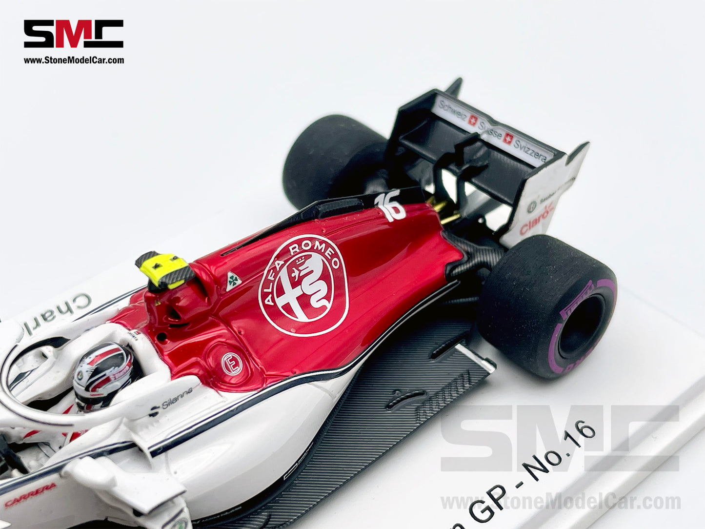 1:43 Spark Alfa Romeo C37 #16 Charles Leclerc Azerbaijan 6th 2018 1st F1 Point