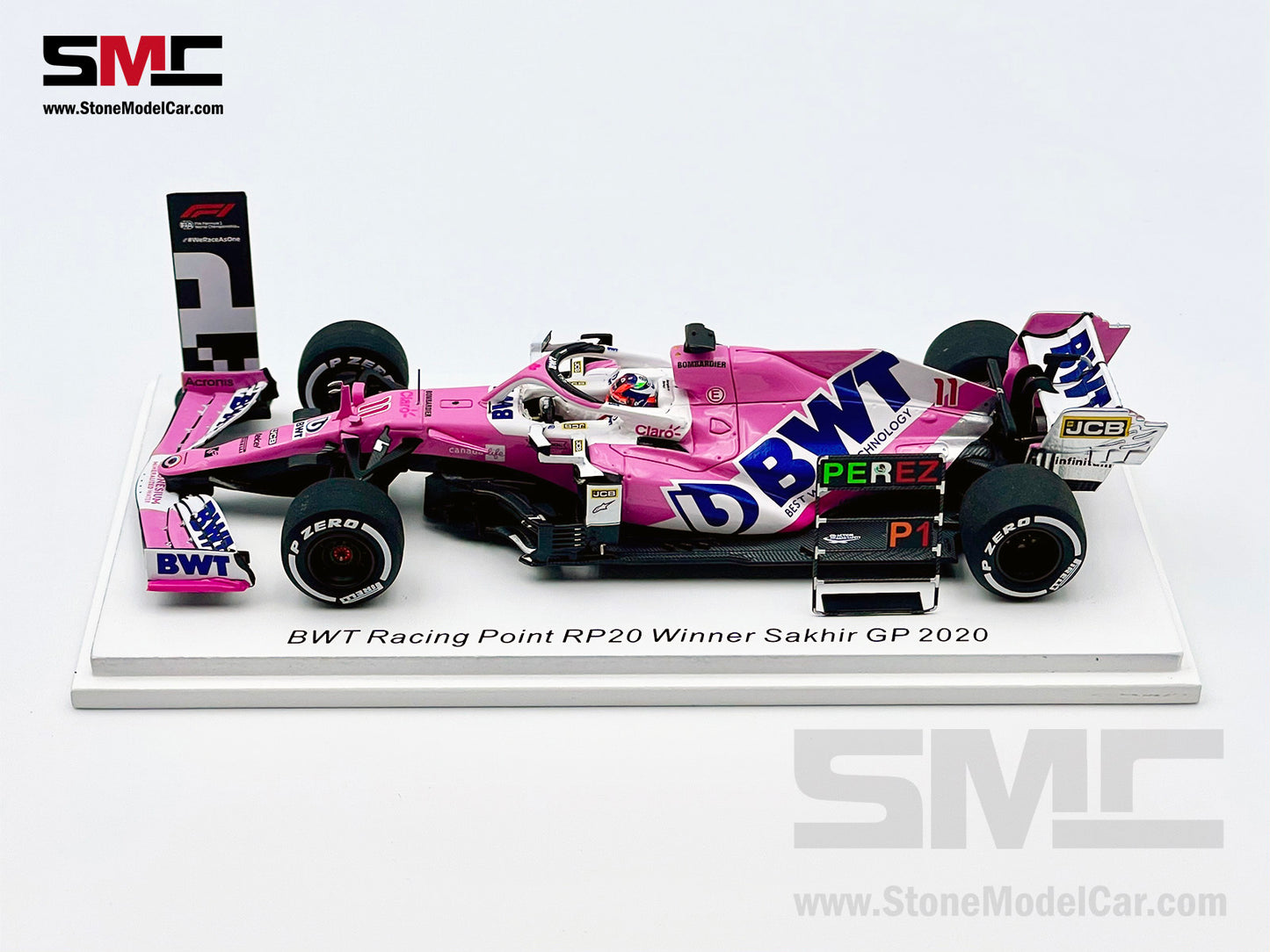 1:43 Spark BWT Racing Point F1 RP20 #11 Sergio Perez Sakhir 2020 1st Career Win