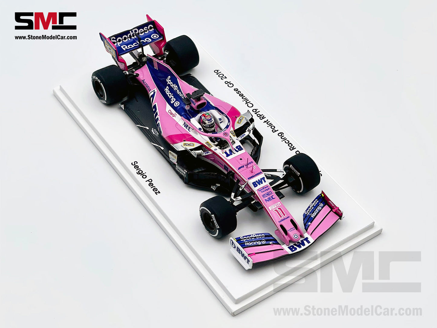 1:43 Spark BWT Racing Point RP19 #11 Sergio Perez Chinese GP 2019 F1 1000th GP