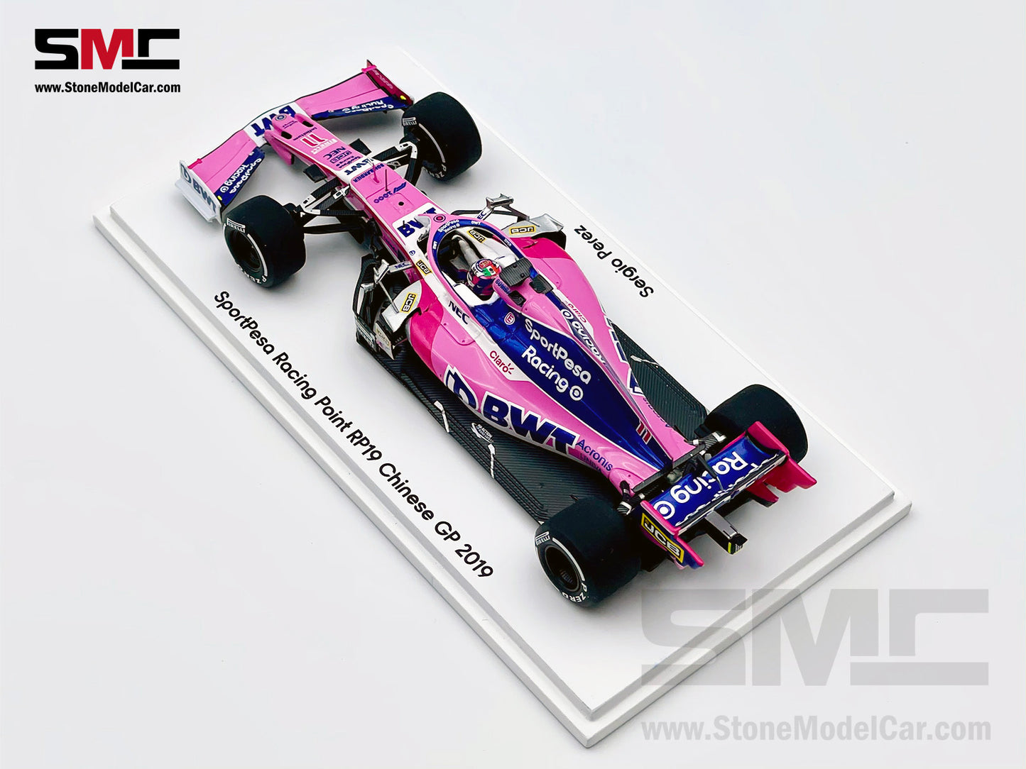 1:43 Spark BWT Racing Point RP19 #11 Sergio Perez Chinese GP 2019 F1 1000th GP