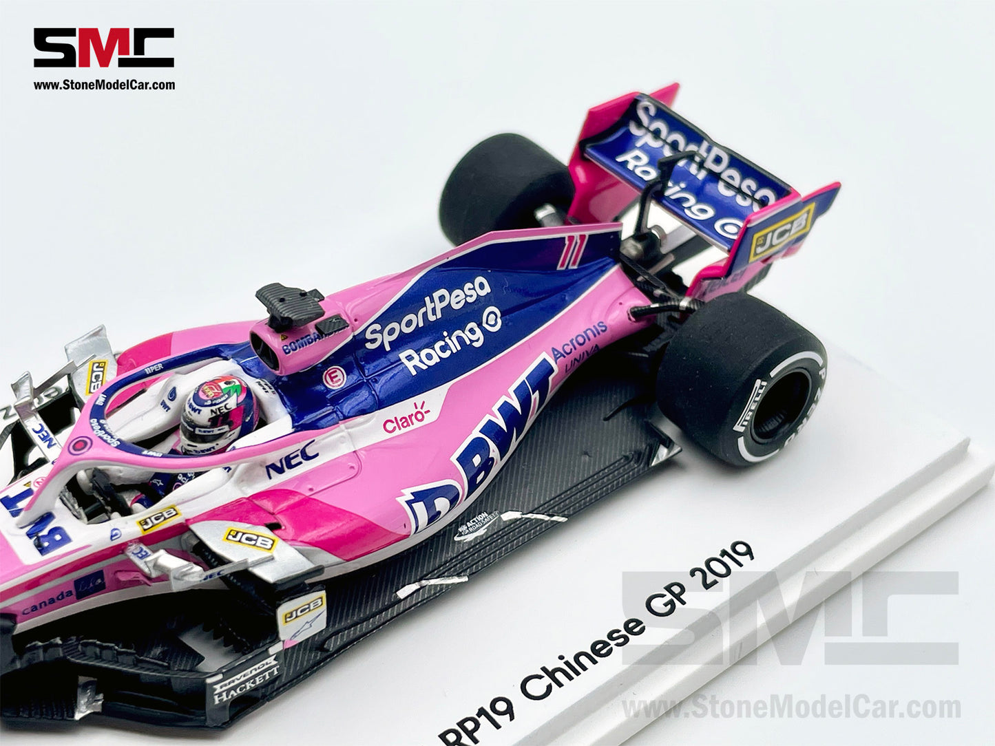1:43 Spark BWT Racing Point RP19 #11 Sergio Perez Chinese GP 2019 F1 1000th GP