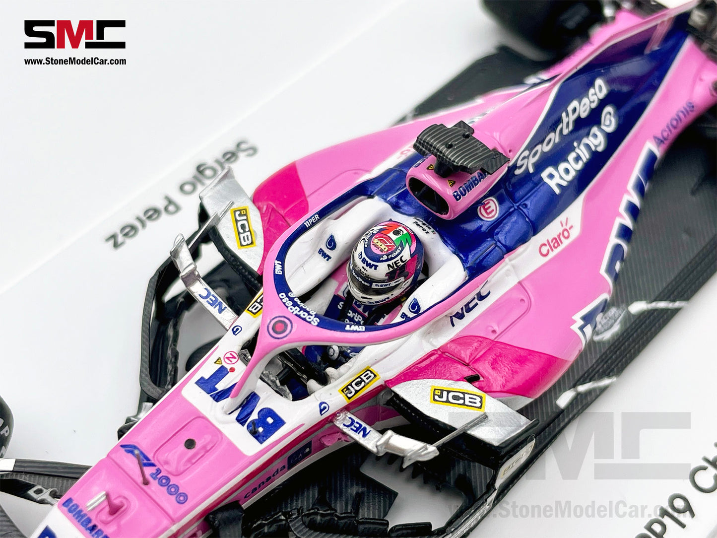1:43 Spark BWT Racing Point RP19 #11 Sergio Perez Chinese GP 2019 F1 1000th GP