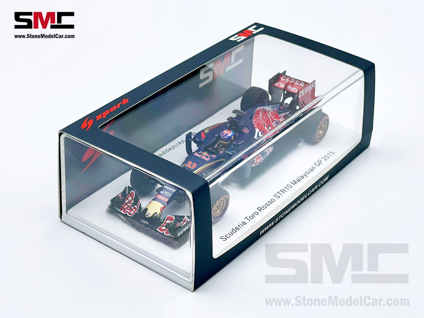 1:43 Spark Toro Rosso STR10 #33 Max Verstappen Malaysia 2015 F1 Youngest Point