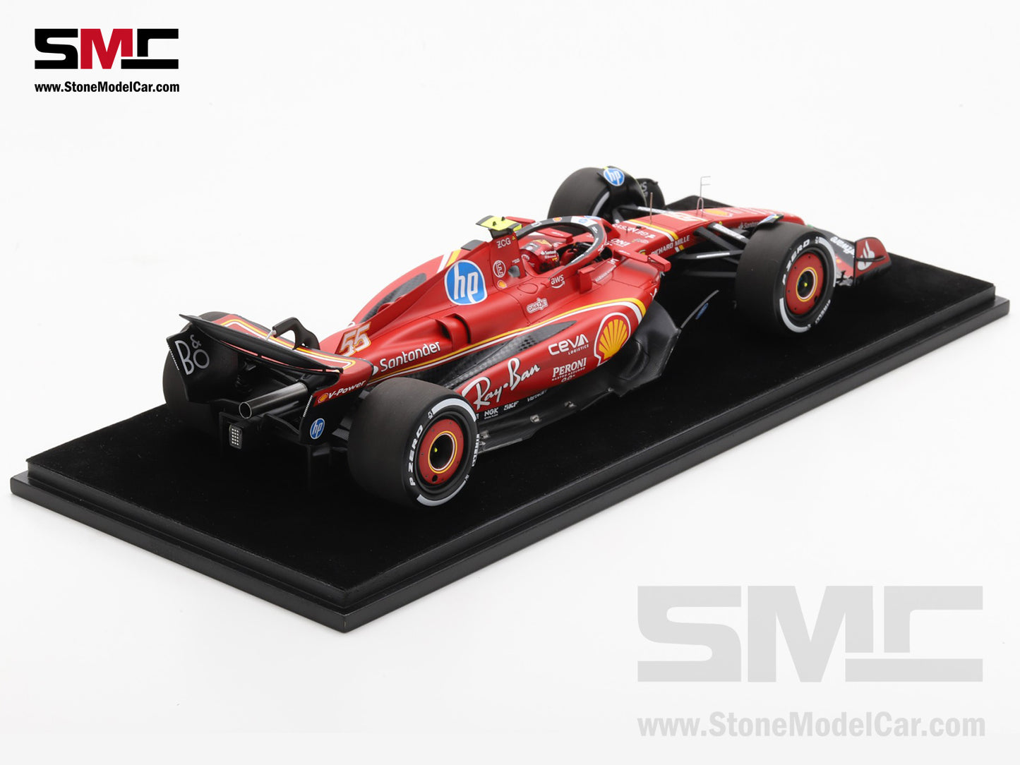 Ferrari F1 SF-24 #55 Carlos Sainz Abu Dhabi GP 2nd Place 2024 Looksmart 1:18 LS18F1071