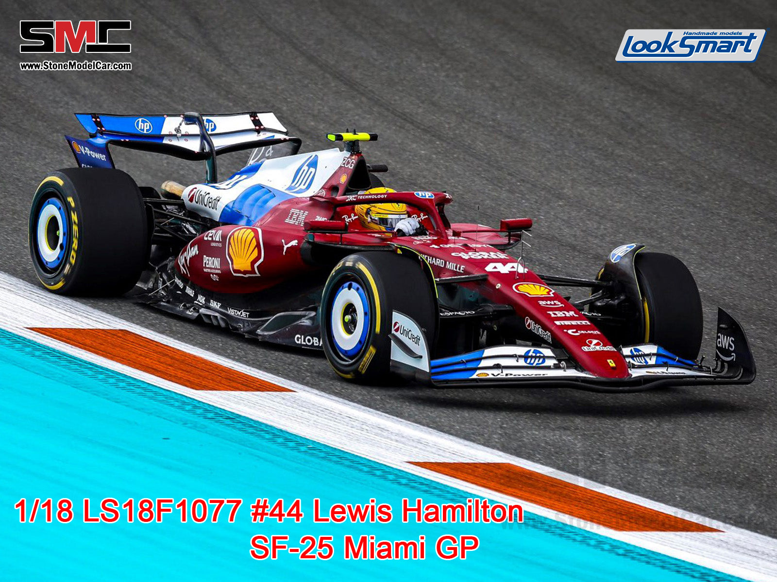 Pre-Order] Ferrari F1 SF-25 #44 Lewis Hamilton Miami GP 2025