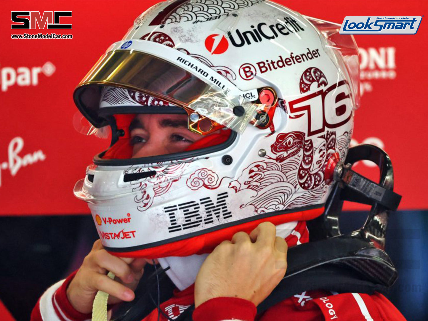 Ferrari HP F1 SF-25 #16 Charles Leclerc Chinese GP 2025 Looksamrt 1:5 BELL Helmet