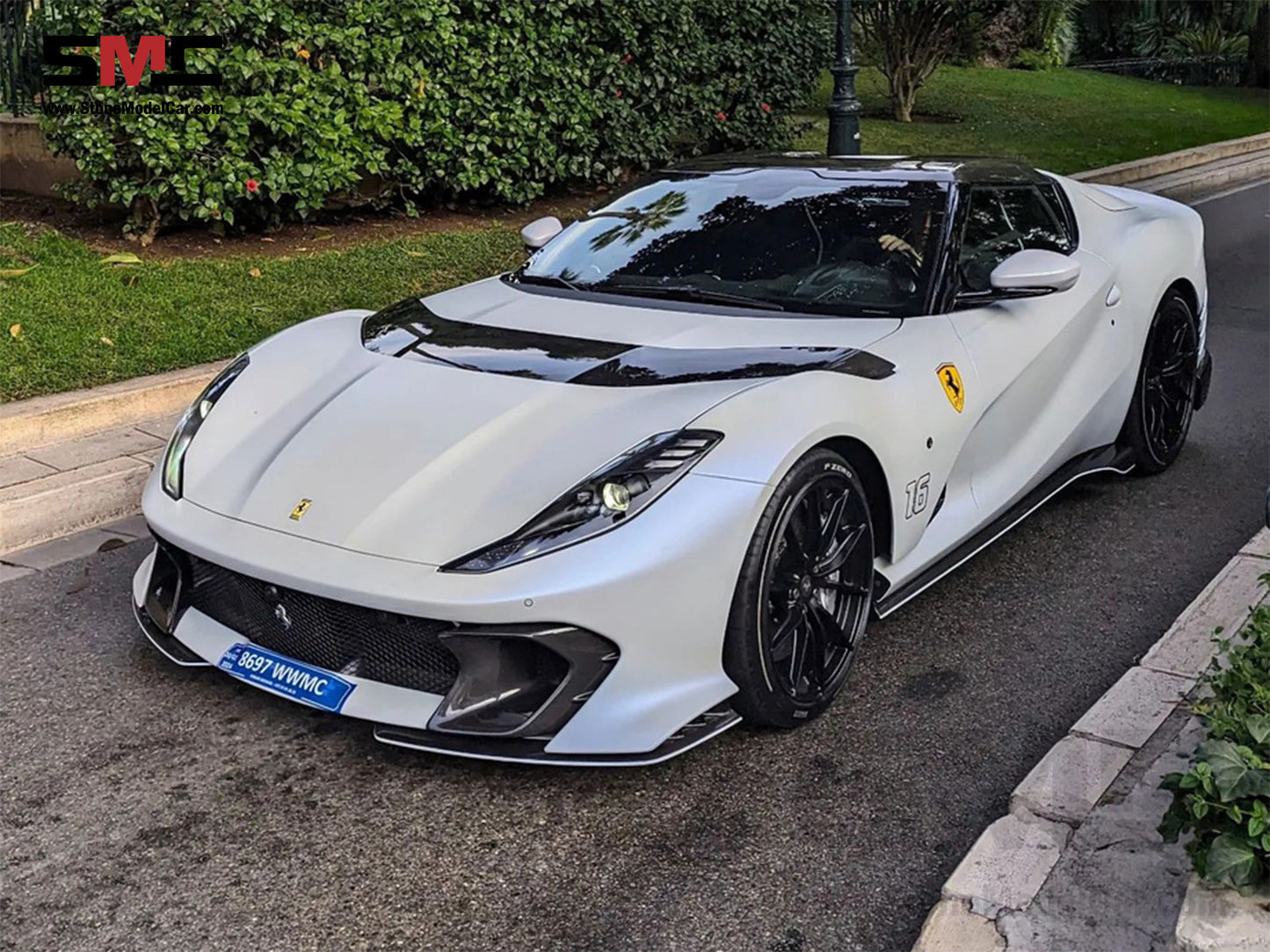 BBR Ferrari 812 Competizione A 2023 Matt White Onda Marina F1 #16 Charles Leclerc 1:18 Limited 5 Pcs