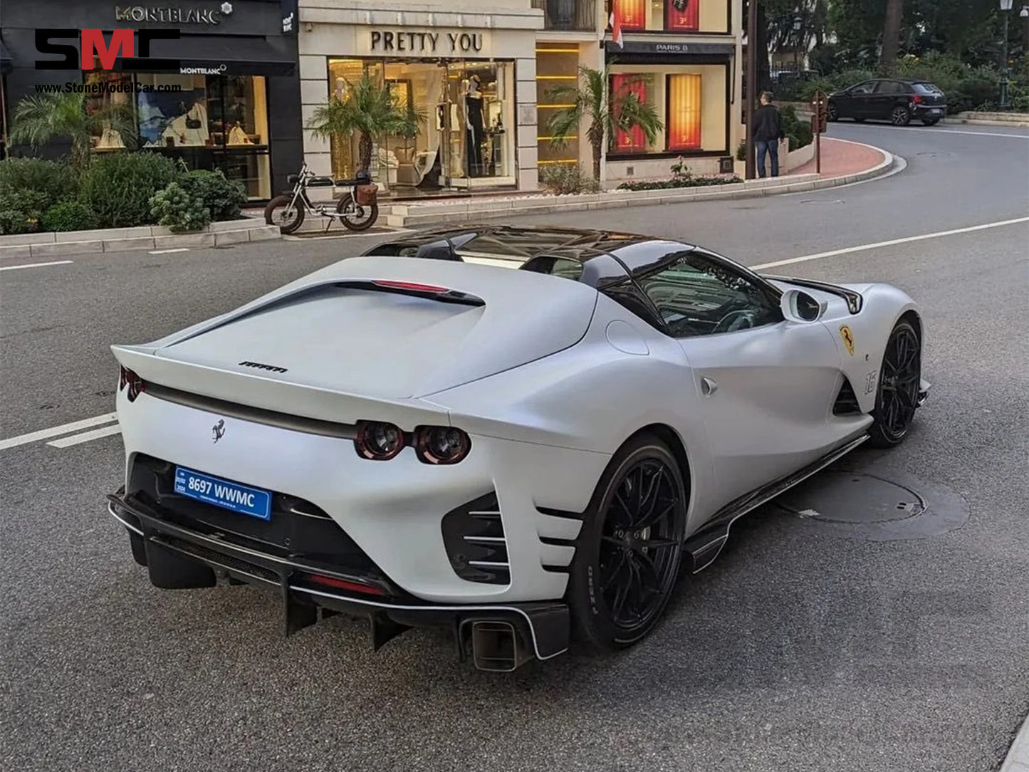 BBR Ferrari 812 Competizione A 2023 Matt White Onda Marina F1 #16 Charles Leclerc 1:18 Limited 5 Pcs