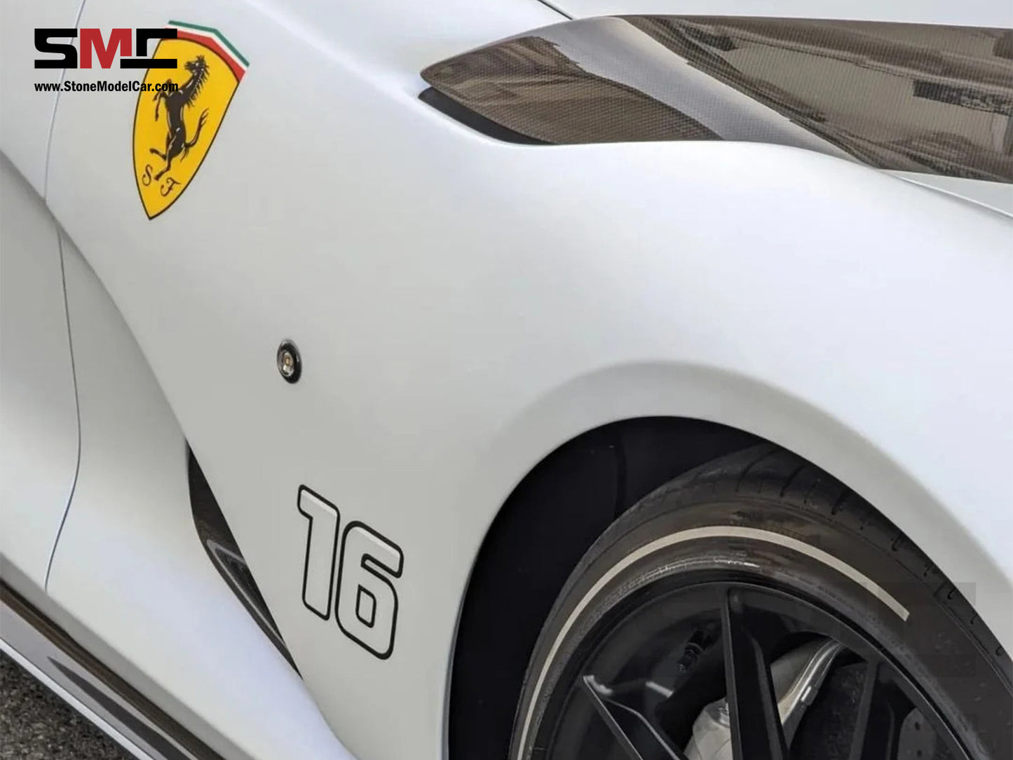 BBR Ferrari 812 Competizione A 2023 Matt White Onda Marina F1 #16 Charles Leclerc 1:18 Limited 5 Pcs