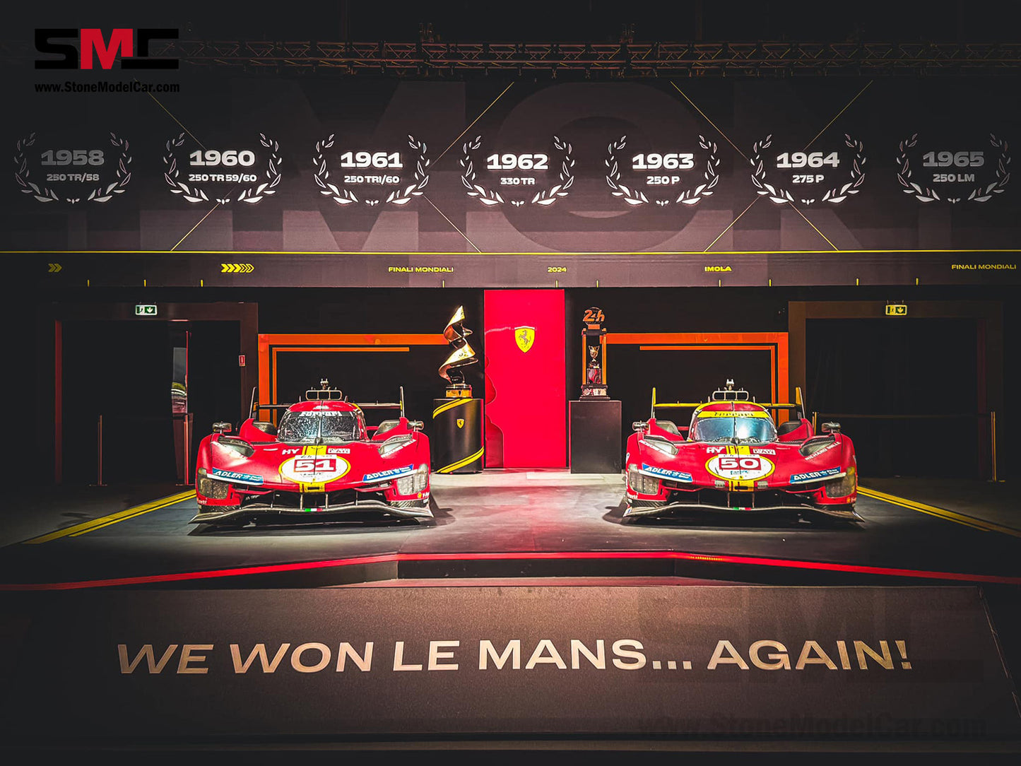 Ferrari 499P AF CORSE #51 2023 #50 2024 Winner 24H Le Mans BBR 1:43 2x Car Set BBRC304FM