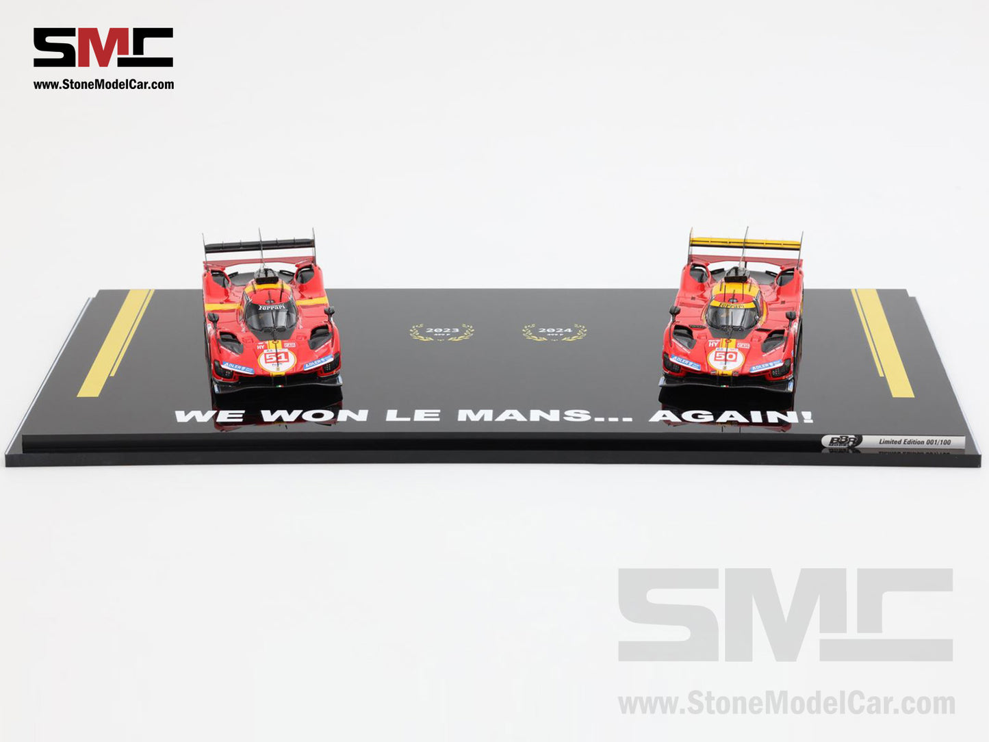 Ferrari 499P AF CORSE #51 2023 #50 2024 Winner 24H Le Mans BBR 1:43 2x Car Set BBRC304FM