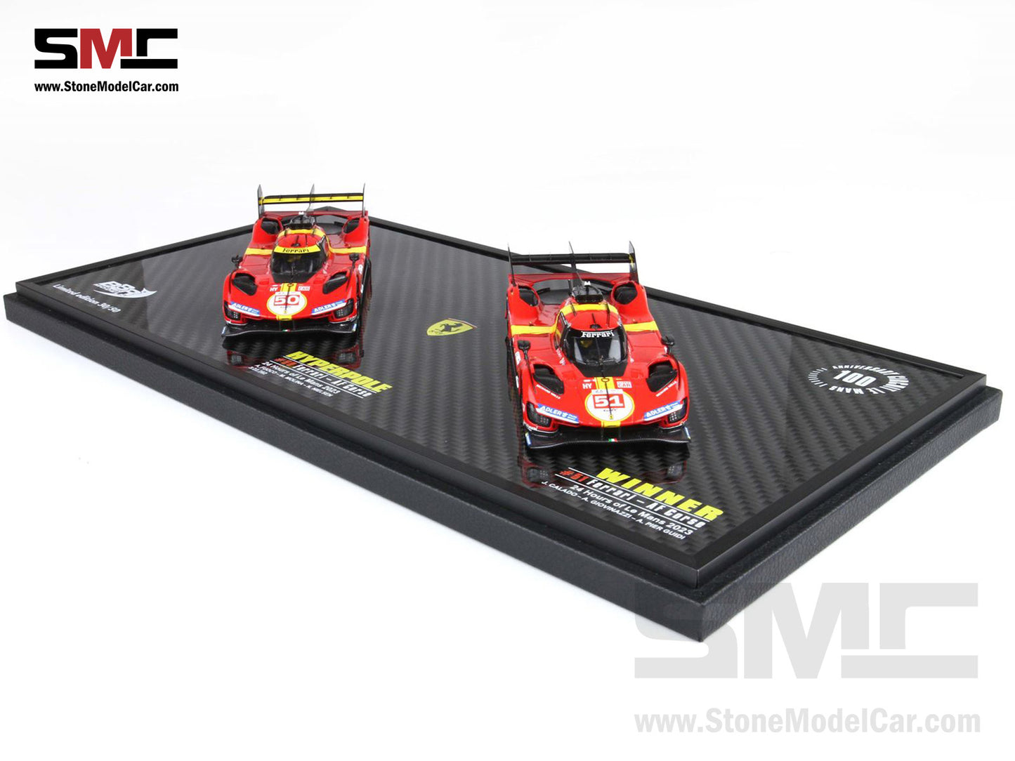 Ferrari 499P AF CORSE #51 Winner & #50 Hyperpole 24H Le Mans 2023 BBR 1:43 2x Car Set EMPLM100CH