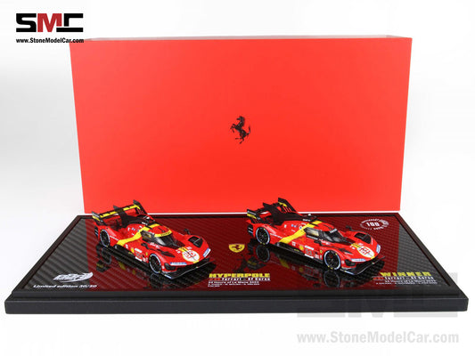 Ferrari 499P AF CORSE #51 Winner & #50 Hyperpole 24H Le Mans 2023 BBR 1:43 2x Car Set EMPLM100CH