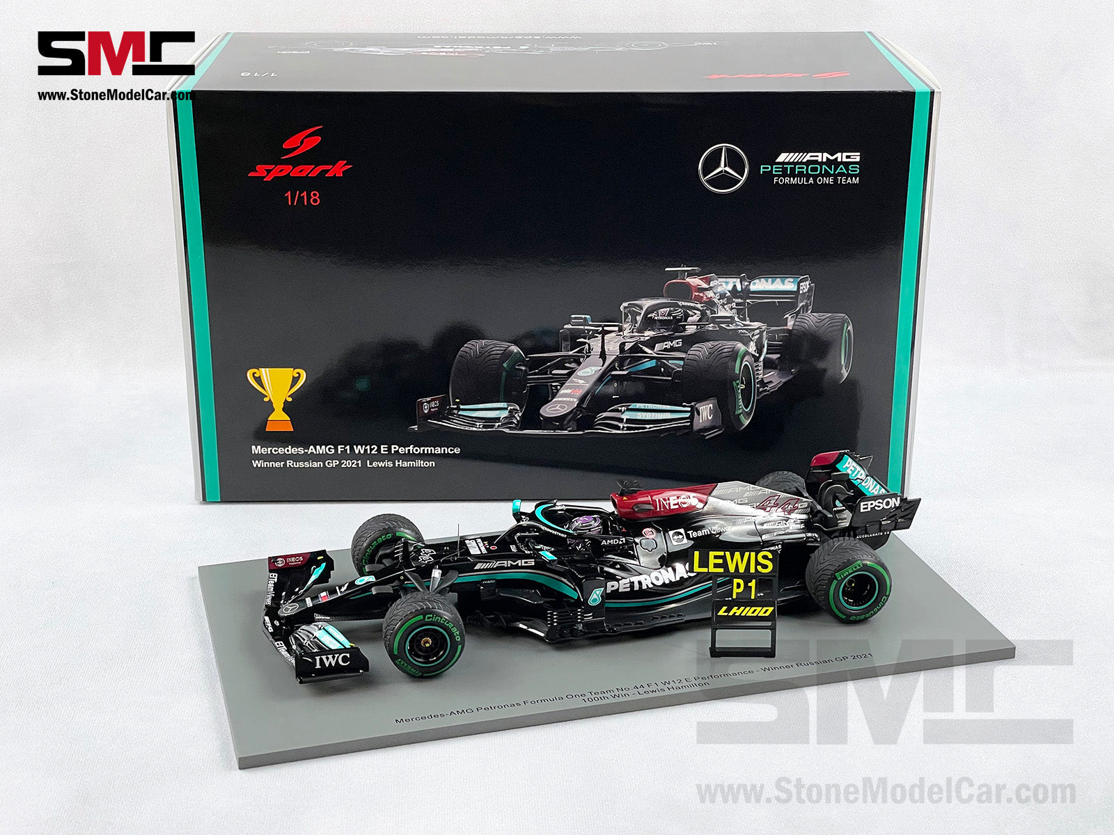 1/18 MERCEDES-AMG PETRONAS FORMULA ONE TEAM NO.44 F1 W12 E PERFORMANCE  WINNER RUSSIAN GP 2021