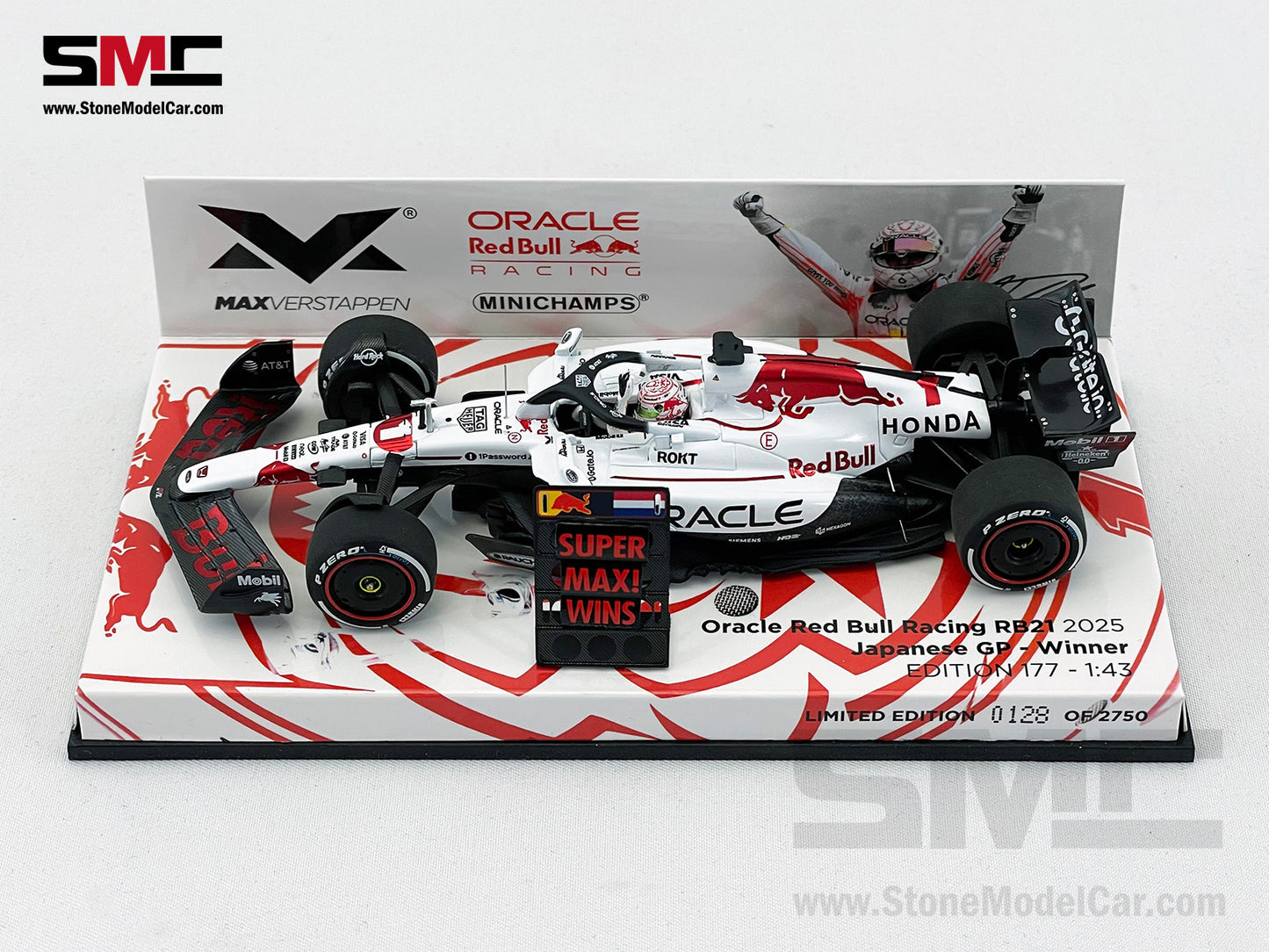 Red Bull F1 RB21 #1 Max Verstappen Japanese GP Winner 2025 1:43 MINICHAMPS MV Edition