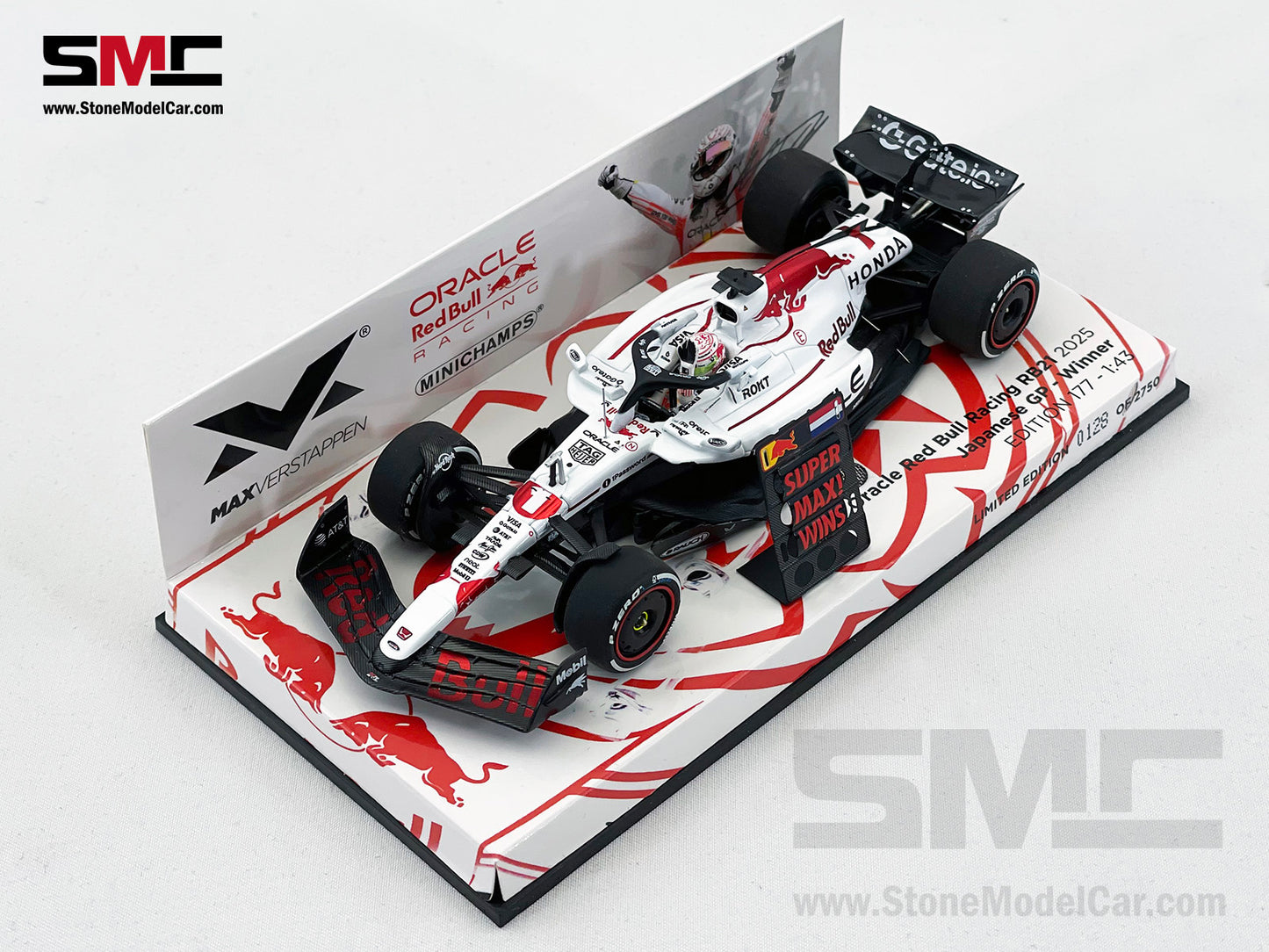 Red Bull F1 RB21 #1 Max Verstappen Japanese GP Winner 2025 1:43 MINICHAMPS MV Edition