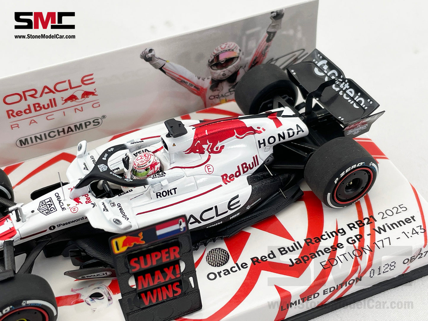 Red Bull F1 RB21 #1 Max Verstappen Japanese GP Winner 2025 1:43 MINICHAMPS MV Edition