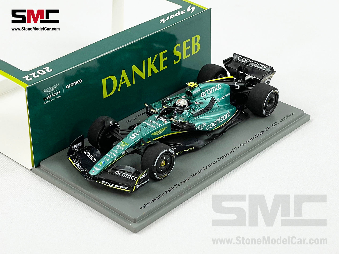 Aston Martin F1 AMR22 #5 Sebastian Vettel Abu Dhabi GP Last Race 2022 1:43 Spark