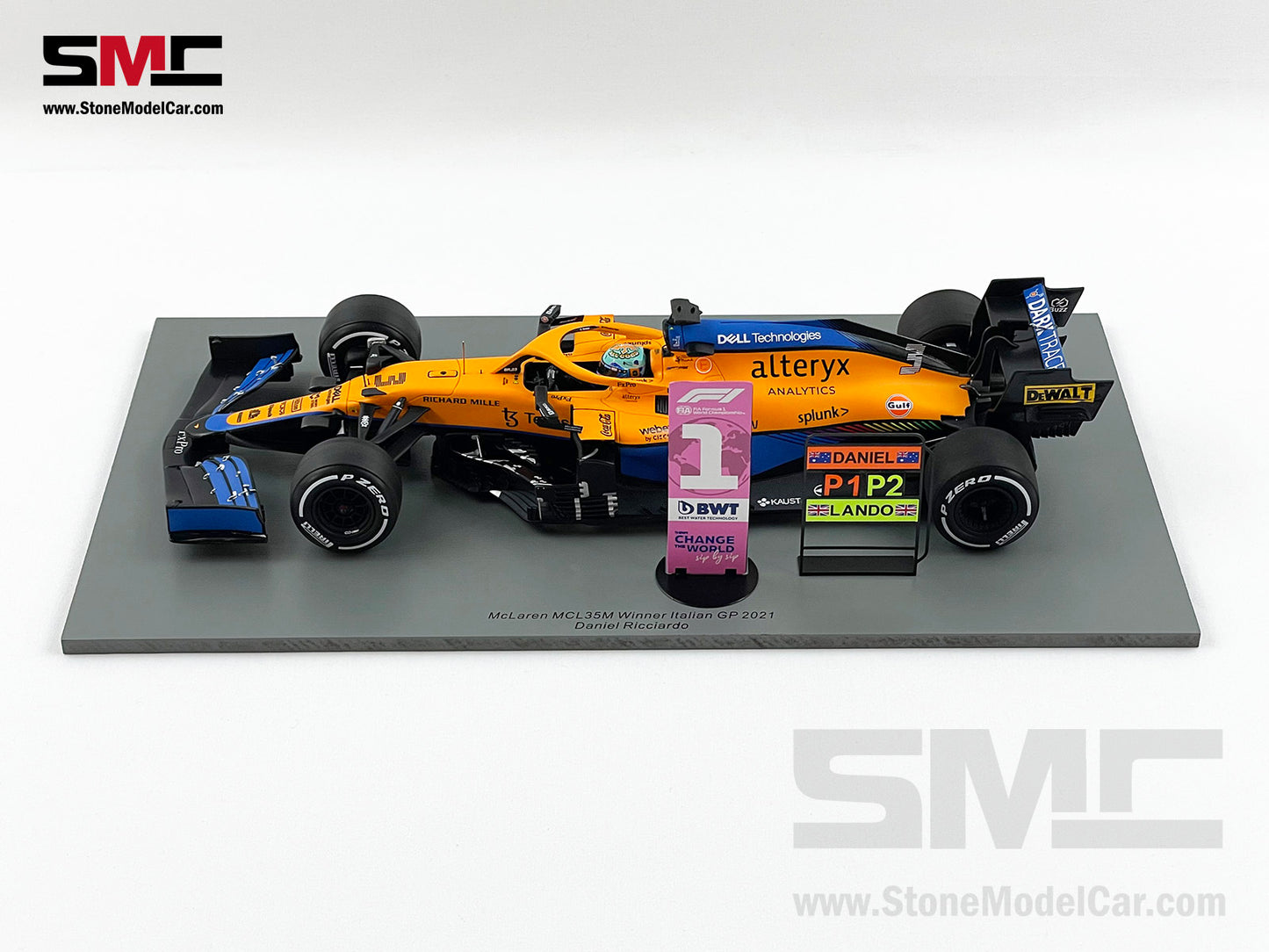 2021 Spark 1:18 Mclaren F1 MCL35M #3 Daniel Ricciardo Italy Monza Winner 18S602