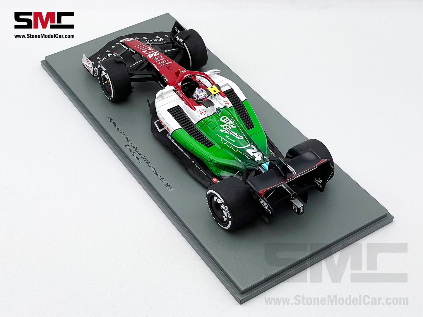 Alfa Romeo Sauber F1 C42 #24 Zhou Guanyu Azerbaijan GP 2022 1:18 Spark 18S767