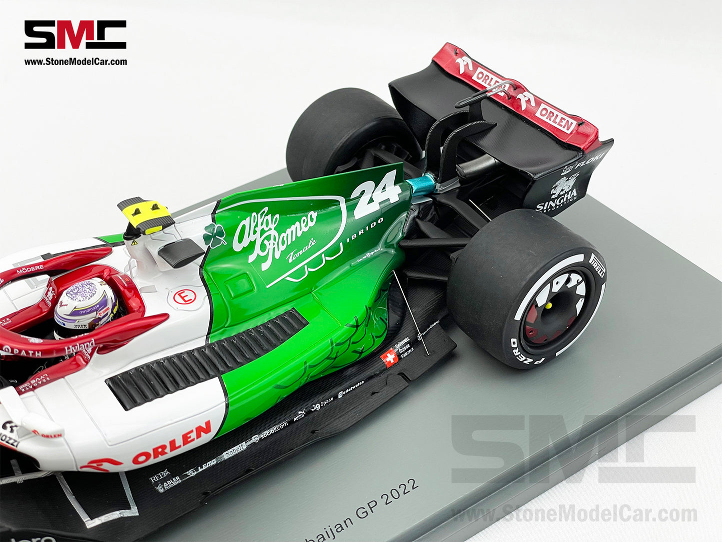 Alfa Romeo Sauber F1 C42 #24 Zhou Guanyu Azerbaijan GP 2022 1:18 Spark 18S767