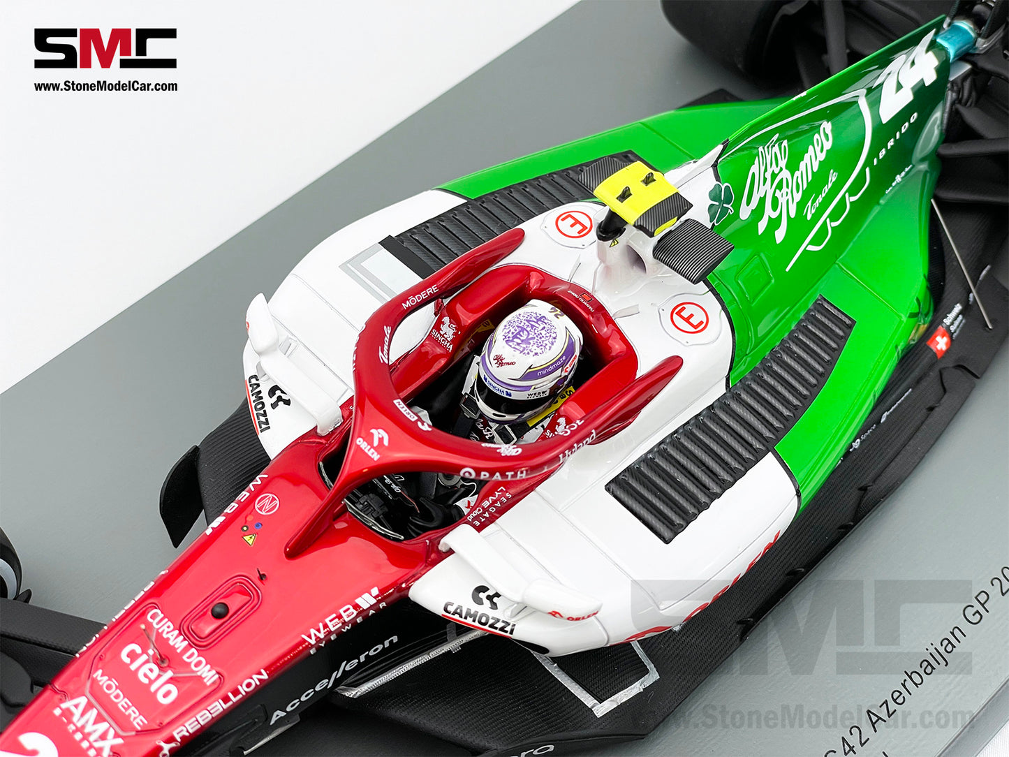 Alfa Romeo Sauber F1 C42 #24 Zhou Guanyu Azerbaijan GP 2022 1:18 Spark 18S767