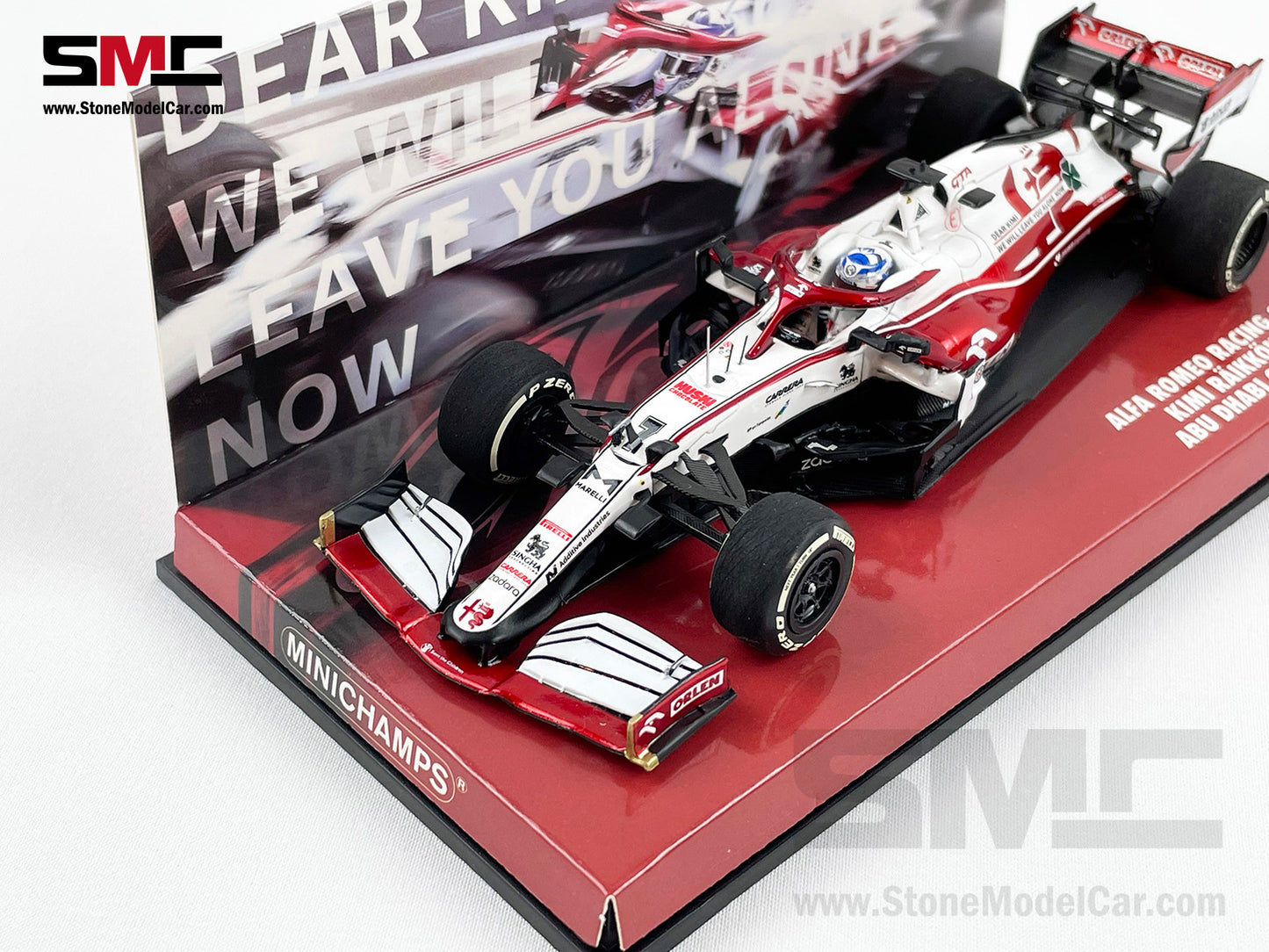 Alfa Romeo Saubar F1 C41 Kimi Raikkonen Abu Dhabi 2021 Last Race 1:43 MINICHAMPS