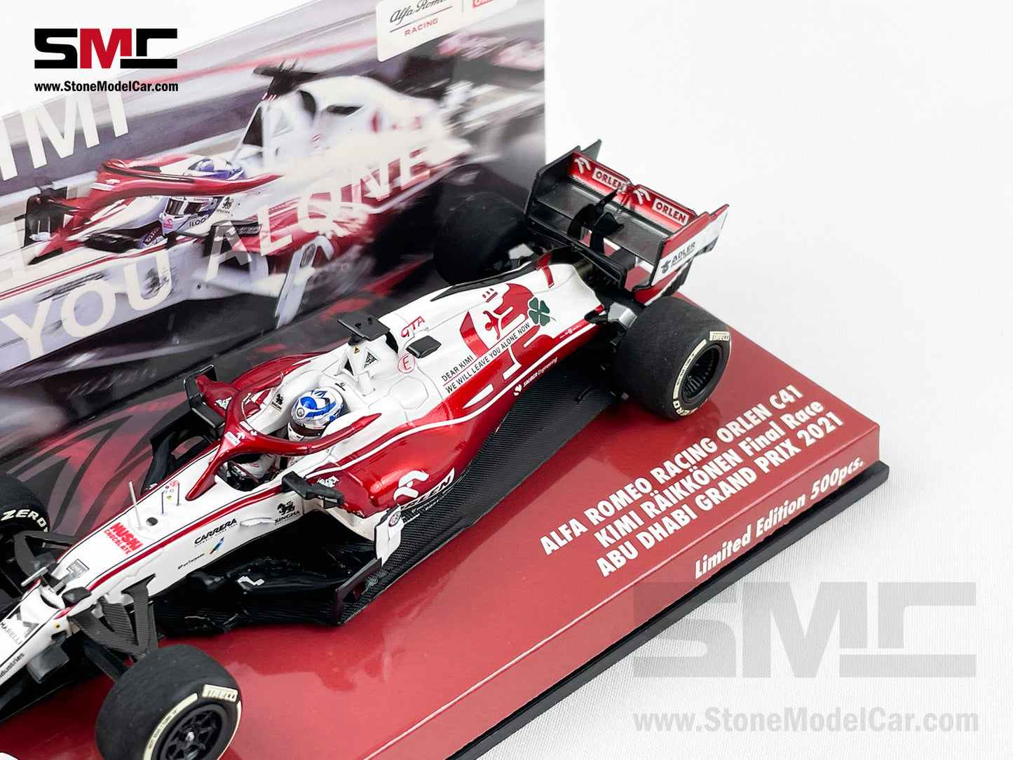 Alfa Romeo Saubar F1 C41 Kimi Raikkonen Abu Dhabi 2021 Last Race 1:43 MINICHAMPS