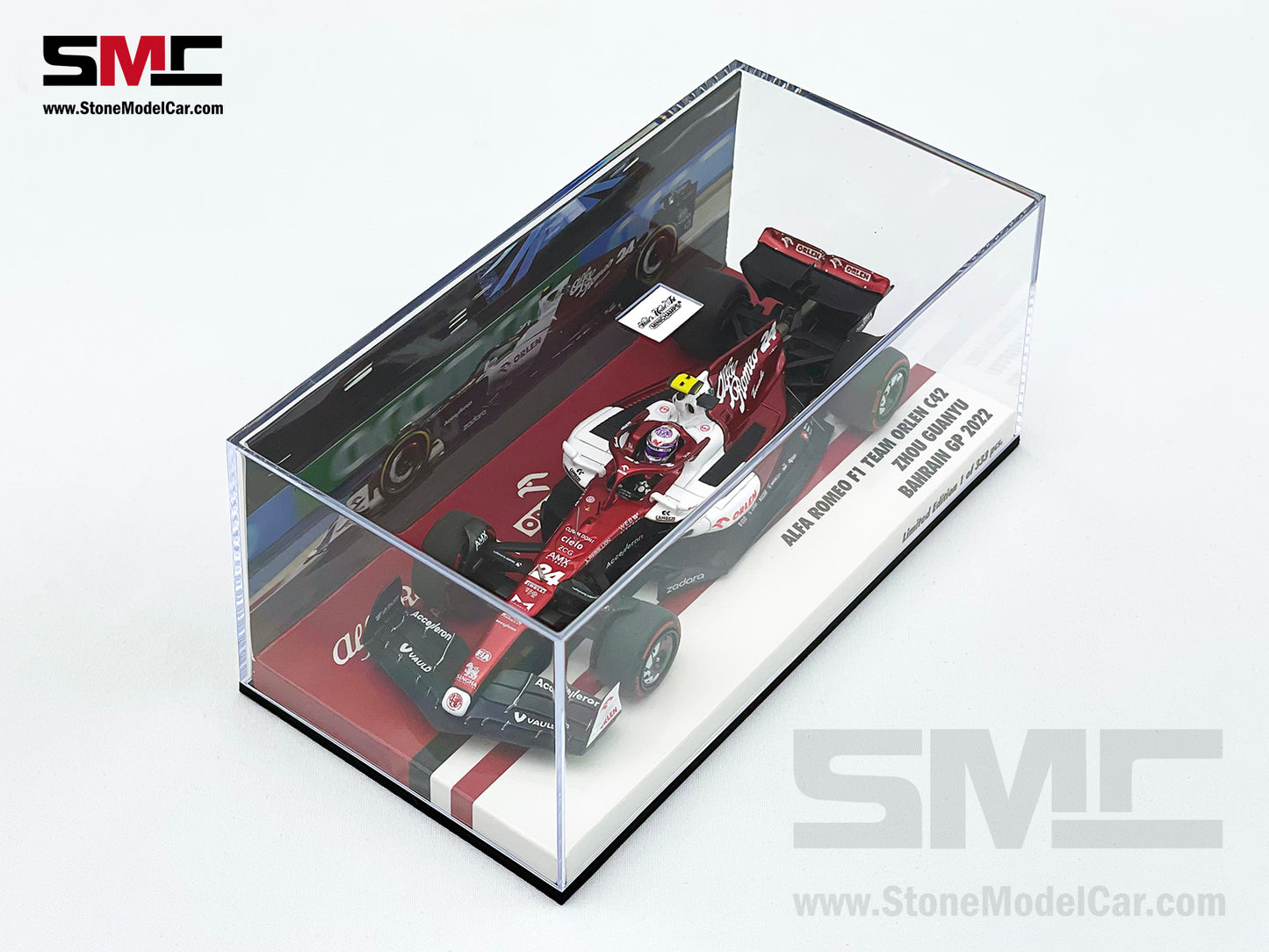2022 Alfa Romeo Sauber F1 C42 #24 Zhou Guanyu Bahrain GP 10th 1st Point 1:43 MINICHAMPS