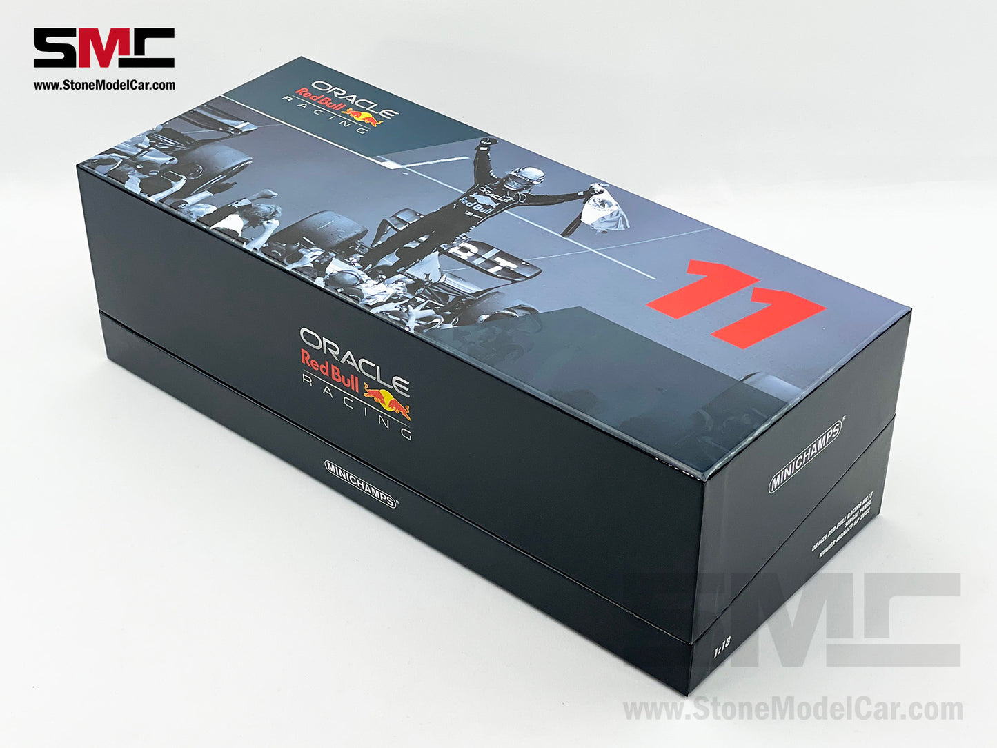 Red Bull F1 RB18 #11 Sergio Perez Monaco GP Winner 2022 with Rain Tires 1:18 MINICHAMPS