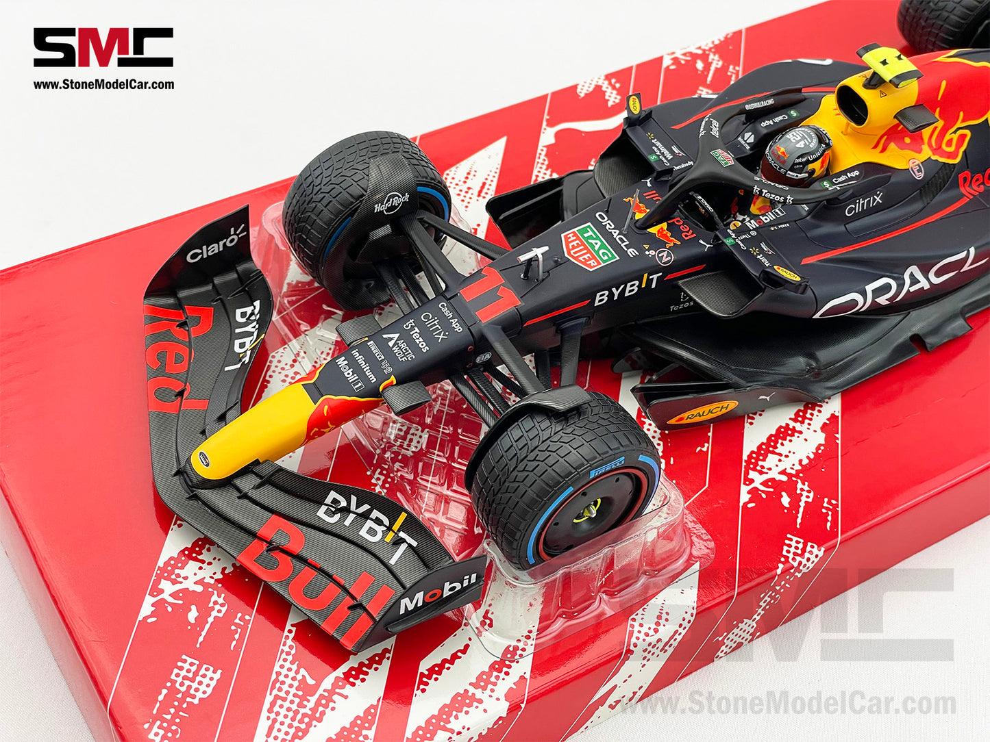 Red Bull F1 RB18 #11 Sergio Perez Monaco GP Winner 2022 with Rain Tires 1:18 MINICHAMPS