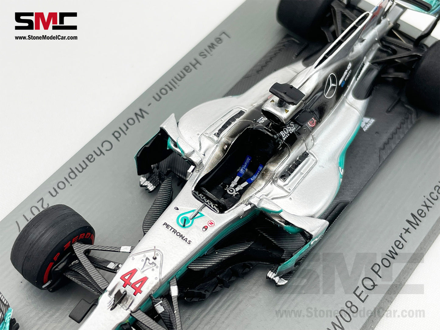 Mercedes F1 W08 #44 Lewis Hamilton Mexico GP 2017 4x World Champion 1:43 Spark with Figure