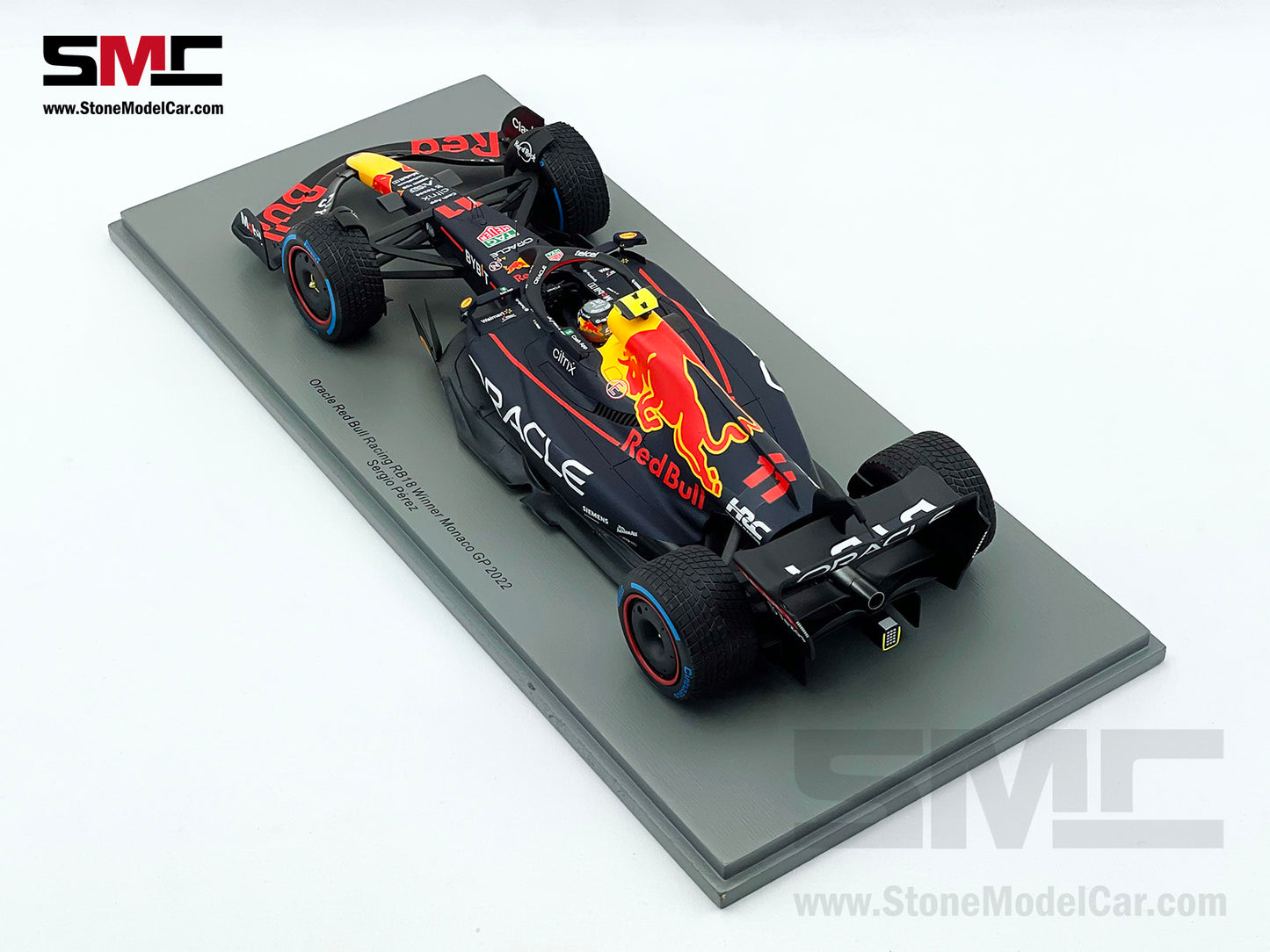 1:18 Spark Red Bull F1 RB18 #11 Sergio Perez Monaco GP Winner 2022 with Rain Tires