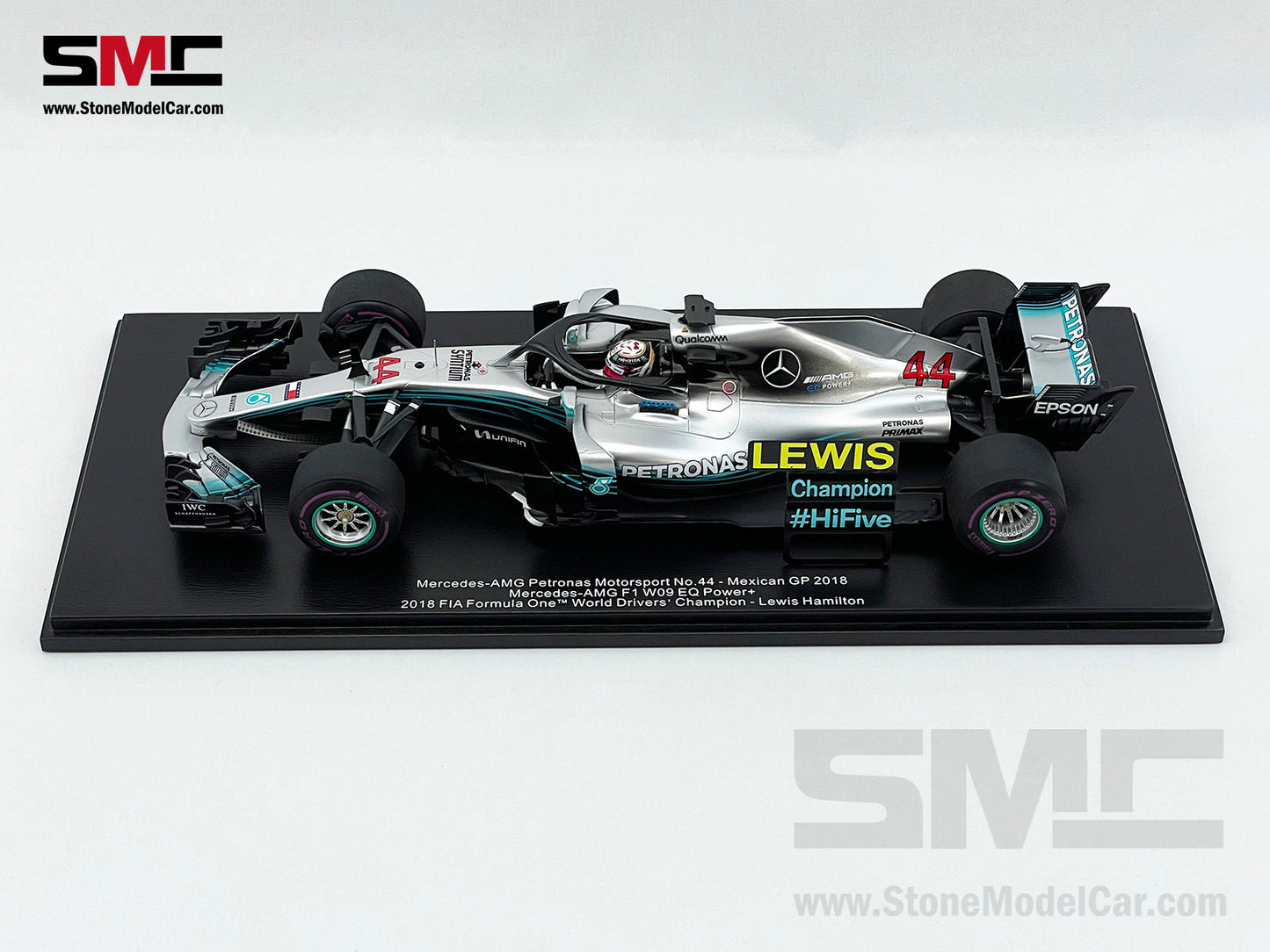 2018 5x World Champion Mercedes F1 W09 #44 Lewis Hamilton Mexico GP 1:18 Spark